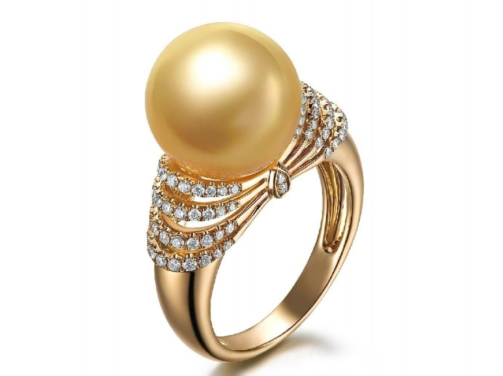 Eliette South Sea Pearl and Diamond Ring 11-16 mm